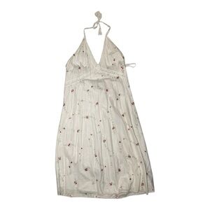 Y2K Rave Floral Halter Mini Dress Size Small